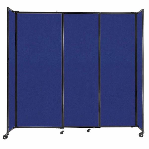 StraightWall Sliding Portable Partition 7'2" x 6'10" Royal Blue Fabric